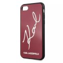 Karl Lagerfeld Etui ochronne na telefon Karl Lagerfeld KLHCI8DLKSRE do Apple iPhone 7/8/ SE 2020/2022 czerwony/red hard case Signature Glitter