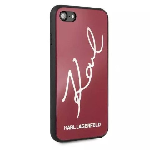 Karl Lagerfeld Etui ochronne na telefon Karl Lagerfeld KLHCI8DLKSRE do Apple iPhone 7/8/ SE 2020/2022 czerwony/red hard case Signature Glitter Karl Lagerfeld Etui ochronne na telefon Karl Lagerfeld KLHCI8DLKSRE do Apple iPhone 7/8/ SE 2020/2022 czerwony/red hard case Signature Glitter