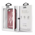 Karl Lagerfeld Etui ochronne na telefon Karl Lagerfeld KLHCI8DLKSRE do Apple iPhone 7/8/ SE 2020/2022 czerwony/red hard case Signature Glitter