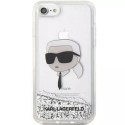 Karl Lagerfeld Etui ochronne na telefon Karl Lagerfeld KLHCI8LNKHCH do Apple iPhone 7/8/ SE 2020/2022 srebrny/silver hardcase Glitter Karl Head