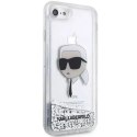 Karl Lagerfeld Etui ochronne na telefon Karl Lagerfeld KLHCI8LNKHCH do Apple iPhone 7/8/ SE 2020/2022 srebrny/silver hardcase Glitter Karl Head