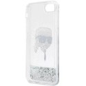 Karl Lagerfeld Etui ochronne na telefon Karl Lagerfeld KLHCI8LNKHCH do Apple iPhone 7/8/ SE 2020/2022 srebrny/silver hardcase Glitter Karl Head