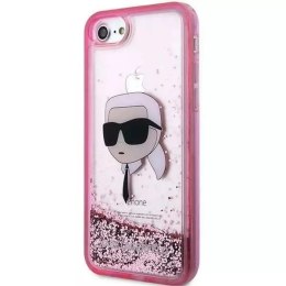 Karl Lagerfeld Etui ochronne na telefon Karl Lagerfeld KLHCI8LNKHCP do Apple iPhone 7/8/ SE 2020/2022 różowy/pink hardcase Glitter Karl Head