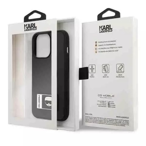 Karl Lagerfeld Etui ochronne na telefon Karl Lagerfeld KLHCP13L3DKPK do Apple iPhone 13 Pro / 13 6,1" czarny/black hardcase Ikonik Patch Karl Lagerfeld Etui ochronne na telefon Karl Lagerfeld KLHCP13L3DKPK do Apple iPhone 13 Pro / 13 6,1" czarny/black hardcase Ikonik Patch
