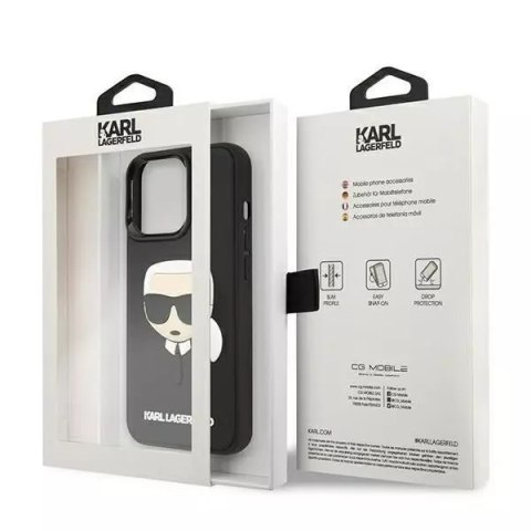 Karl Lagerfeld Etui ochronne na telefon Karl Lagerfeld KLHCP13LKH3DBK do Apple iPhone 13 Pro / 13 6,1" czarny/black hardcase 3D Rubber Karl`s H Karl Lagerfeld Etui ochronne na telefon Karl Lagerfeld KLHCP13LKH3DBK do Apple iPhone 13 Pro / 13 6,1" czarny/black hardcase 3D Rubber Karl`s H