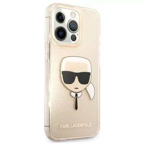 Karl Lagerfeld Etui ochronne na telefon Karl Lagerfeld KLHCP13LKHTUGLGO do Apple iPhone 13 Pro / 13 6,1" złoty/gold hardcase Glitter Karl`s Hea Karl Lagerfeld Etui ochronne na telefon Karl Lagerfeld KLHCP13LKHTUGLGO do Apple iPhone 13 Pro / 13 6,1" złoty/gold hardcase Glitter Karl`s Hea