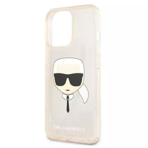 Karl Lagerfeld Etui ochronne na telefon Karl Lagerfeld KLHCP13LKHTUGLGO do Apple iPhone 13 Pro / 13 6,1" złoty/gold hardcase Glitter Karl`s Hea Karl Lagerfeld Etui ochronne na telefon Karl Lagerfeld KLHCP13LKHTUGLGO do Apple iPhone 13 Pro / 13 6,1" złoty/gold hardcase Glitter Karl`s Hea