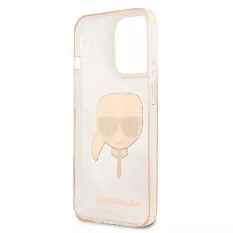 Karl Lagerfeld Etui ochronne na telefon Karl Lagerfeld KLHCP13LKHTUGLGO do Apple iPhone 13 Pro / 13 6,1" złoty/gold hardcase Glitter Karl`s Hea Karl Lagerfeld Etui ochronne na telefon Karl Lagerfeld KLHCP13LKHTUGLGO do Apple iPhone 13 Pro / 13 6,1" złoty/gold hardcase Glitter Karl`s Hea