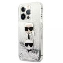 Karl Lagerfeld Etui ochronne na telefon Karl Lagerfeld KLHCP13LKICGLS do Apple iPhone 13 Pro / 13 6,1" srebrny/silver hardcase Liquid Glitter K