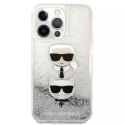 Karl Lagerfeld Etui ochronne na telefon Karl Lagerfeld KLHCP13LKICGLS do Apple iPhone 13 Pro / 13 6,1" srebrny/silver hardcase Liquid Glitter K