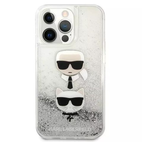 Karl Lagerfeld Etui ochronne na telefon Karl Lagerfeld KLHCP13LKICGLS do Apple iPhone 13 Pro / 13 6,1" srebrny/silver hardcase Liquid Glitter K Karl Lagerfeld Etui ochronne na telefon Karl Lagerfeld KLHCP13LKICGLS do Apple iPhone 13 Pro / 13 6,1" srebrny/silver hardcase Liquid Glitter K