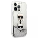 Karl Lagerfeld Etui ochronne na telefon Karl Lagerfeld KLHCP13LKICGLS do Apple iPhone 13 Pro / 13 6,1" srebrny/silver hardcase Liquid Glitter K