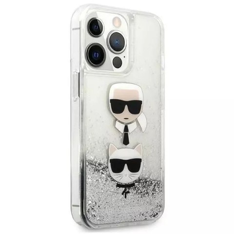 Karl Lagerfeld Etui ochronne na telefon Karl Lagerfeld KLHCP13LKICGLS do Apple iPhone 13 Pro / 13 6,1" srebrny/silver hardcase Liquid Glitter K Karl Lagerfeld Etui ochronne na telefon Karl Lagerfeld KLHCP13LKICGLS do Apple iPhone 13 Pro / 13 6,1" srebrny/silver hardcase Liquid Glitter K