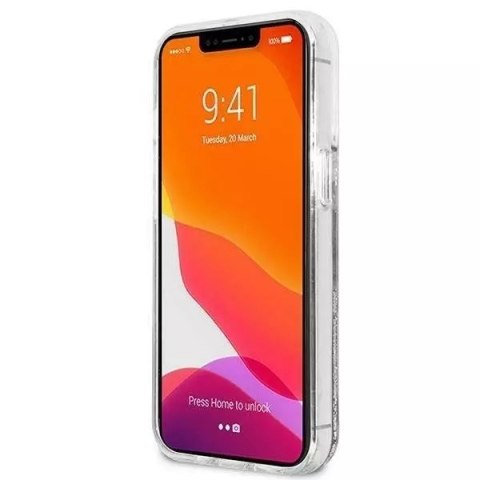 Karl Lagerfeld Etui ochronne na telefon Karl Lagerfeld KLHCP13LKICGLS do Apple iPhone 13 Pro / 13 6,1" srebrny/silver hardcase Liquid Glitter K Karl Lagerfeld Etui ochronne na telefon Karl Lagerfeld KLHCP13LKICGLS do Apple iPhone 13 Pro / 13 6,1" srebrny/silver hardcase Liquid Glitter K
