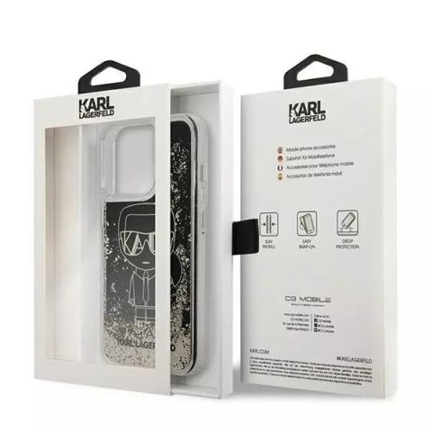 Karl Lagerfeld Etui ochronne na telefon Karl Lagerfeld KLHCP13LLGGKBK do Apple iPhone 13 Pro / 13 6,1" czarny/black hardcase Liquid Glitter Gat Karl Lagerfeld Etui ochronne na telefon Karl Lagerfeld KLHCP13LLGGKBK do Apple iPhone 13 Pro / 13 6,1" czarny/black hardcase Liquid Glitter Gat