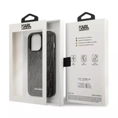 Karl Lagerfeld Etui ochronne na telefon Karl Lagerfeld KLHCP13LMNMP1K do Apple iPhone 13 Pro / 13 6,1" hardcase czarny/black Monogram Plaque Karl Lagerfeld Etui ochronne na telefon Karl Lagerfeld KLHCP13LMNMP1K do Apple iPhone 13 Pro / 13 6,1" hardcase czarny/black Monogram Plaque