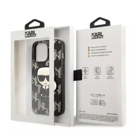 Karl Lagerfeld Etui ochronne na telefon Karl Lagerfeld KLHCP13LPMNIKBK do Apple iPhone 13 Pro / 13 6,1" hardcase czarny/black Monogram Ikonik P Karl Lagerfeld Etui ochronne na telefon Karl Lagerfeld KLHCP13LPMNIKBK do Apple iPhone 13 Pro / 13 6,1" hardcase czarny/black Monogram Ikonik P