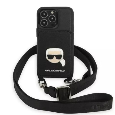 Karl Lagerfeld Etui ochronne na telefon Karl Lagerfeld KLHCP13LSAKHPK do Apple iPhone 13 Pro / 13 6,1" hardcase Saffiano Metal Karl Head Karl Lagerfeld Etui ochronne na telefon Karl Lagerfeld KLHCP13LSAKHPK do Apple iPhone 13 Pro / 13 6,1" hardcase Saffiano Metal Karl Head