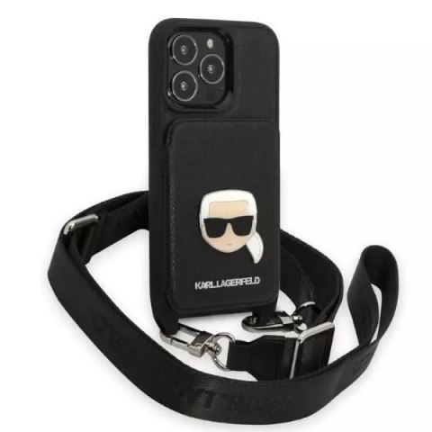 Karl Lagerfeld Etui ochronne na telefon Karl Lagerfeld KLHCP13LSAKHPK do Apple iPhone 13 Pro / 13 6,1" hardcase Saffiano Metal Karl Head Karl Lagerfeld Etui ochronne na telefon Karl Lagerfeld KLHCP13LSAKHPK do Apple iPhone 13 Pro / 13 6,1" hardcase Saffiano Metal Karl Head