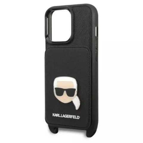 Karl Lagerfeld Etui ochronne na telefon Karl Lagerfeld KLHCP13LSAKHPK do Apple iPhone 13 Pro / 13 6,1" hardcase Saffiano Metal Karl Head Karl Lagerfeld Etui ochronne na telefon Karl Lagerfeld KLHCP13LSAKHPK do Apple iPhone 13 Pro / 13 6,1" hardcase Saffiano Metal Karl Head