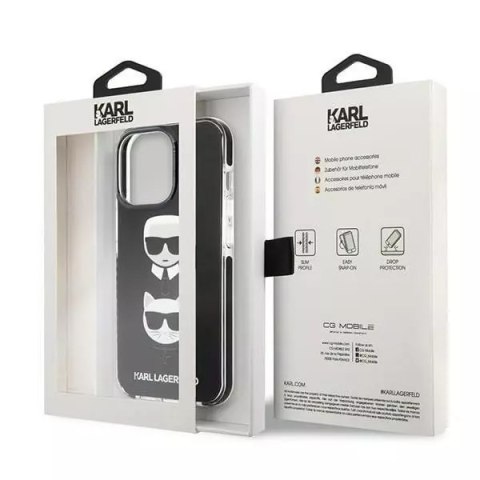 Karl Lagerfeld Etui ochronne na telefon Karl Lagerfeld KLHCP13LTPE2TK do Apple iPhone 13 Pro / 13 6,1" hardcase czarny/black Karl&Choupette Hea Karl Lagerfeld Etui ochronne na telefon Karl Lagerfeld KLHCP13LTPE2TK do Apple iPhone 13 Pro / 13 6,1" hardcase czarny/black Karl&Choupette Hea
