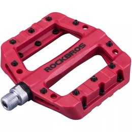 RockBros Pedały rowerowe na rower platformowe nylon Rockbros 2017-12CRD Czerwone
