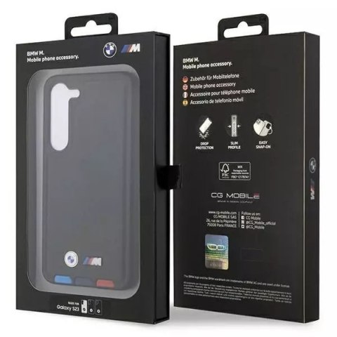Samsung Etui BMW do Samsung Galaxy S23 Leather Stamp Tricolor czarny Samsung Etui BMW do Samsung Galaxy S23 Leather Stamp Tricolor czarny