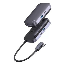Baseus Hub 4w1 Baseus PadJoy Series USB-C do USB 3.0 + HDMI + USB-C PD + jack 3.5mm (Szary)