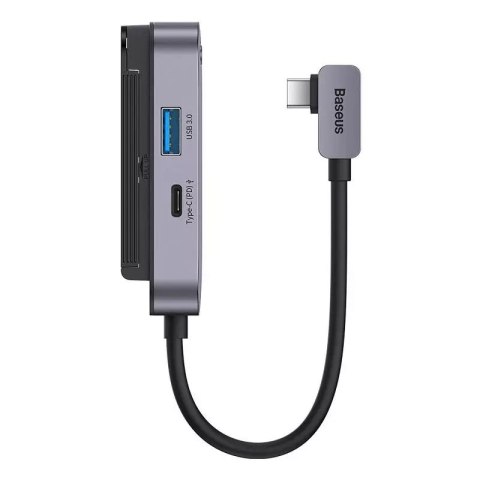Baseus Hub 4w1 Baseus PadJoy Series USB-C do USB 3.0 + HDMI + USB-C PD + jack 3.5mm (Szary) Baseus Hub 4w1 Baseus PadJoy Series USB-C do USB 3.0 + HDMI + USB-C PD + jack 3.5mm (Szary)