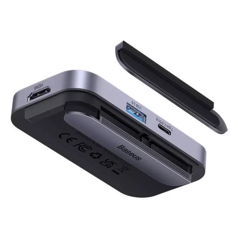 Baseus Hub 4w1 Baseus PadJoy Series USB-C do USB 3.0 + HDMI + USB-C PD + jack 3.5mm (Szary) Baseus Hub 4w1 Baseus PadJoy Series USB-C do USB 3.0 + HDMI + USB-C PD + jack 3.5mm (Szary)