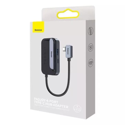Baseus Hub 4w1 Baseus PadJoy Series USB-C do USB 3.0 + HDMI + USB-C PD + jack 3.5mm (Szary) Baseus Hub 4w1 Baseus PadJoy Series USB-C do USB 3.0 + HDMI + USB-C PD + jack 3.5mm (Szary)