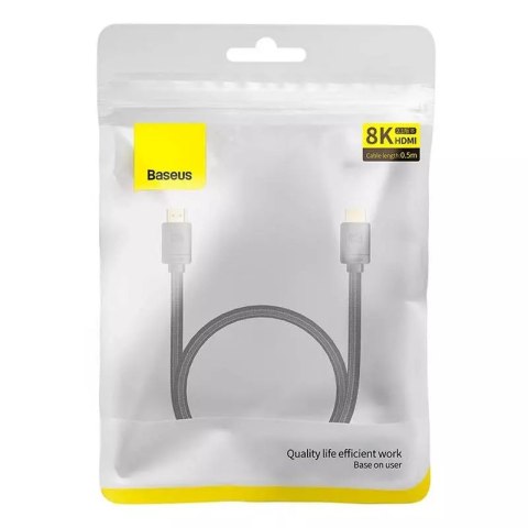 Baseus Kabel HDMI do HDMI Baseus High Definition 0.5m, 8K (czarny) Baseus Kabel HDMI do HDMI Baseus High Definition 0.5m, 8K (czarny)