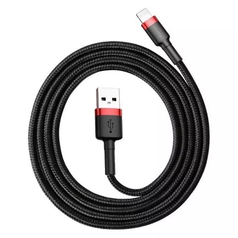 Baseus Kabel Lightning USB Baseus Cafule 2A 3m (czarno-czerwony) Baseus Kabel Lightning USB Baseus Cafule 2A 3m (czarno-czerwony)