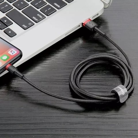 Baseus Kabel Lightning USB Baseus Cafule 2A 3m (czarno-czerwony) Baseus Kabel Lightning USB Baseus Cafule 2A 3m (czarno-czerwony)