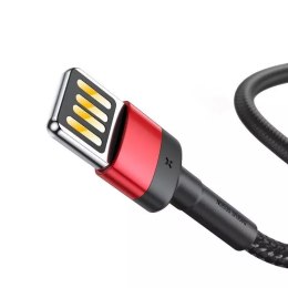 Baseus Kabel Lightning USB (dwustronny) Baseus Cafule 2,4A 1m (czarno-czerwony)