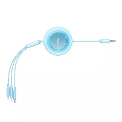 Baseus Kabel USB 3w1 Baseus Bright Mirror 2, micro USB / Lightning / USB-C, płaski, 3.5A, 1.1m (błękitny) Baseus Kabel USB 3w1 Baseus Bright Mirror 2, micro USB / Lightning / USB-C, płaski, 3.5A, 1.1m (błękitny)