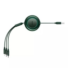Baseus Kabel USB 3w1 Baseus Bright Mirror 2, micro USB / Lightning / USB-C, płaski, 3.5A, 1.1m (zielony)
