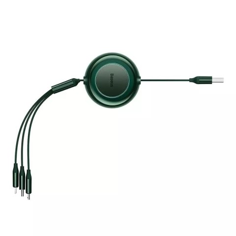 Baseus Kabel USB 3w1 Baseus Bright Mirror 2, micro USB / Lightning / USB-C, płaski, 3.5A, 1.1m (zielony) Baseus Kabel USB 3w1 Baseus Bright Mirror 2, micro USB / Lightning / USB-C, płaski, 3.5A, 1.1m (zielony)
