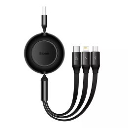 Baseus Kabel USB 3w1 Baseus Bright Mirror 3, micro USB / Lightning / USB-C, 66W / 2A, 1.1m (czarny)