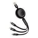 Baseus Kabel USB 3w1 Baseus Bright Mirror 3, micro USB / Lightning / USB-C, 66W / 2A, 1.1m (czarny)