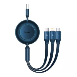 Baseus Kabel USB 3w1 Baseus Bright Mirror 3, micro USB / Lightning / USB-C, 66W / 2A, 1.1m (niebieski)