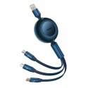 Baseus Kabel USB 3w1 Baseus Bright Mirror 3, micro USB / Lightning / USB-C, 66W / 2A, 1.1m (niebieski)