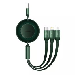 Baseus Kabel USB 3w1 Baseus Bright Mirror 3, micro USB / Lightning / USB-C, 66W / 2A, 1.1m (zielony)