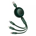 Baseus Kabel USB 3w1 Baseus Bright Mirror 3, micro USB / Lightning / USB-C, 66W / 2A, 1.1m (zielony)