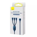 Baseus Kabel USB 3w1 Baseus Flash Series, USB-C + micro USB + Lightning, 100W, 1.2m (niebieski)