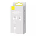 Baseus Kabel USB 3w1 Baseus StarSpeed, USB-C + micro USB + Lightning, 3,5A, 1.2m (biały)