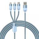 Baseus Kabel USB 3w1 Baseus StarSpeed, USB-C + micro USB + Lightning, 3,5A, 1.2m (niebieski)