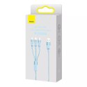 Baseus Kabel USB 3w1 Baseus StarSpeed, USB-C + micro USB + Lightning, 3,5A, 1.2m (niebieski)