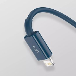Baseus Kabel USB 3w1 Baseus Superior Series, USB do micro USB / USB-C / Lightning, 3.5A, 1.2m (niebieski)