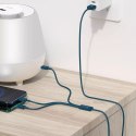 Baseus Kabel USB 3w1 Baseus Superior Series, USB do micro USB / USB-C / Lightning, 3.5A, 1.2m (niebieski)